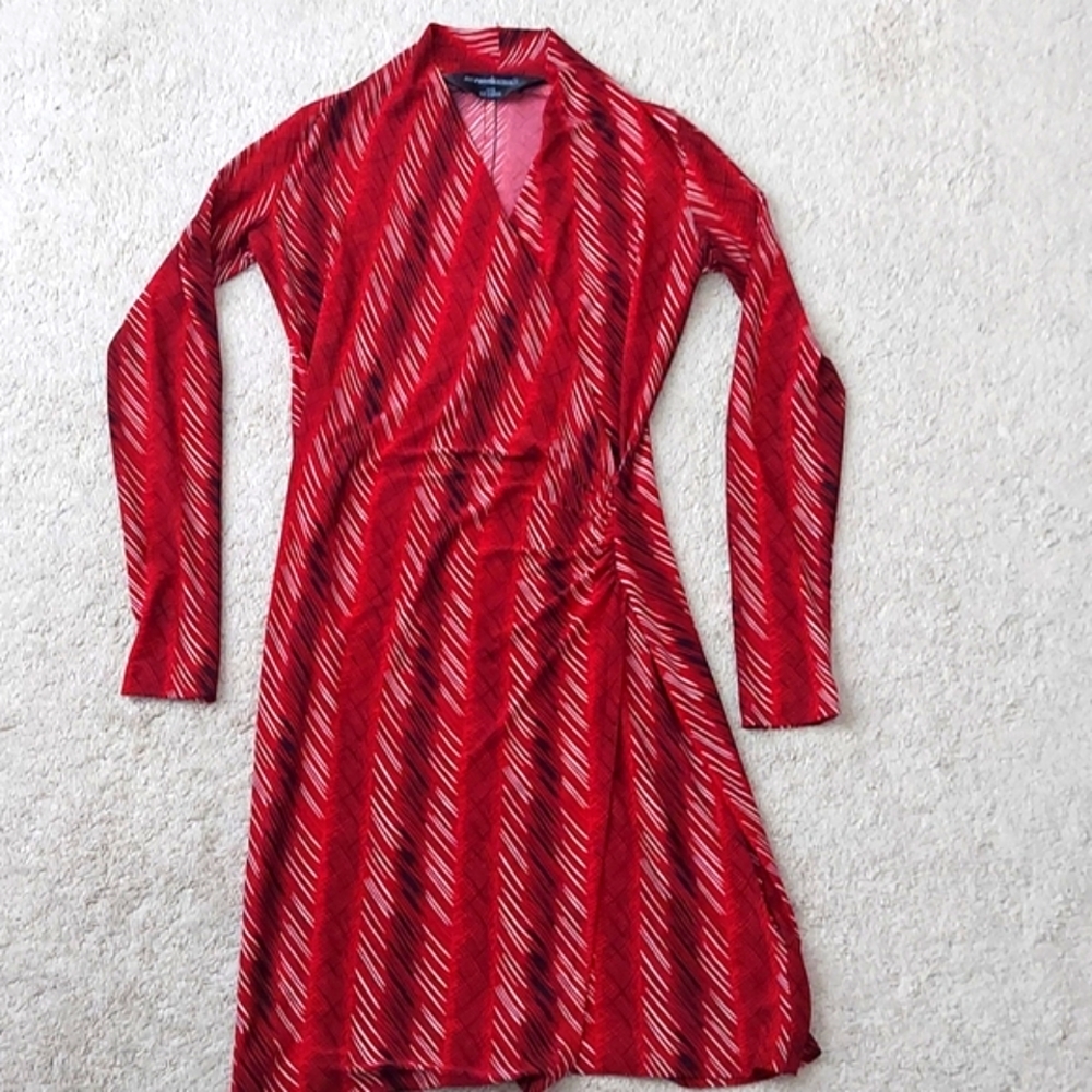 🔥Norma Kamali red faux wrap dress 2